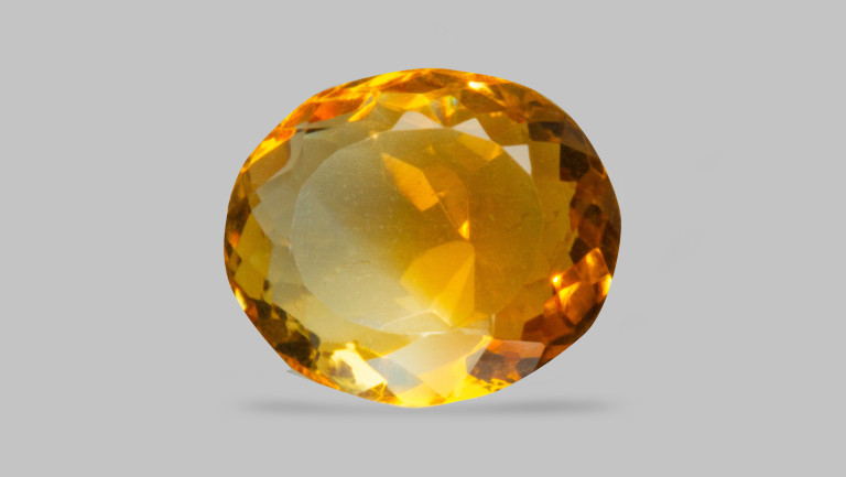 Natural Citrine Sunela Certified Gemston lab tested