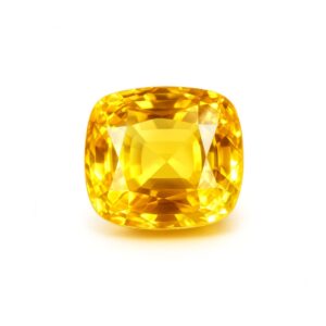 Yellow sapphire Pukhraj Certified stone Lab tested orignal Cushion Cut shap